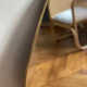 Miroir trapèze irrégulier organique laiton doré minimaliste