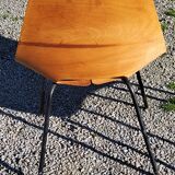 Pair of tonneau chairs by Pierre Guariche plywood base tubes 1954