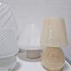 Set of 5 Mid-Century Modern mushroom table lamps in Murano glass.