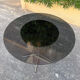 Table ronde vintage design verre/chrome année 90’s