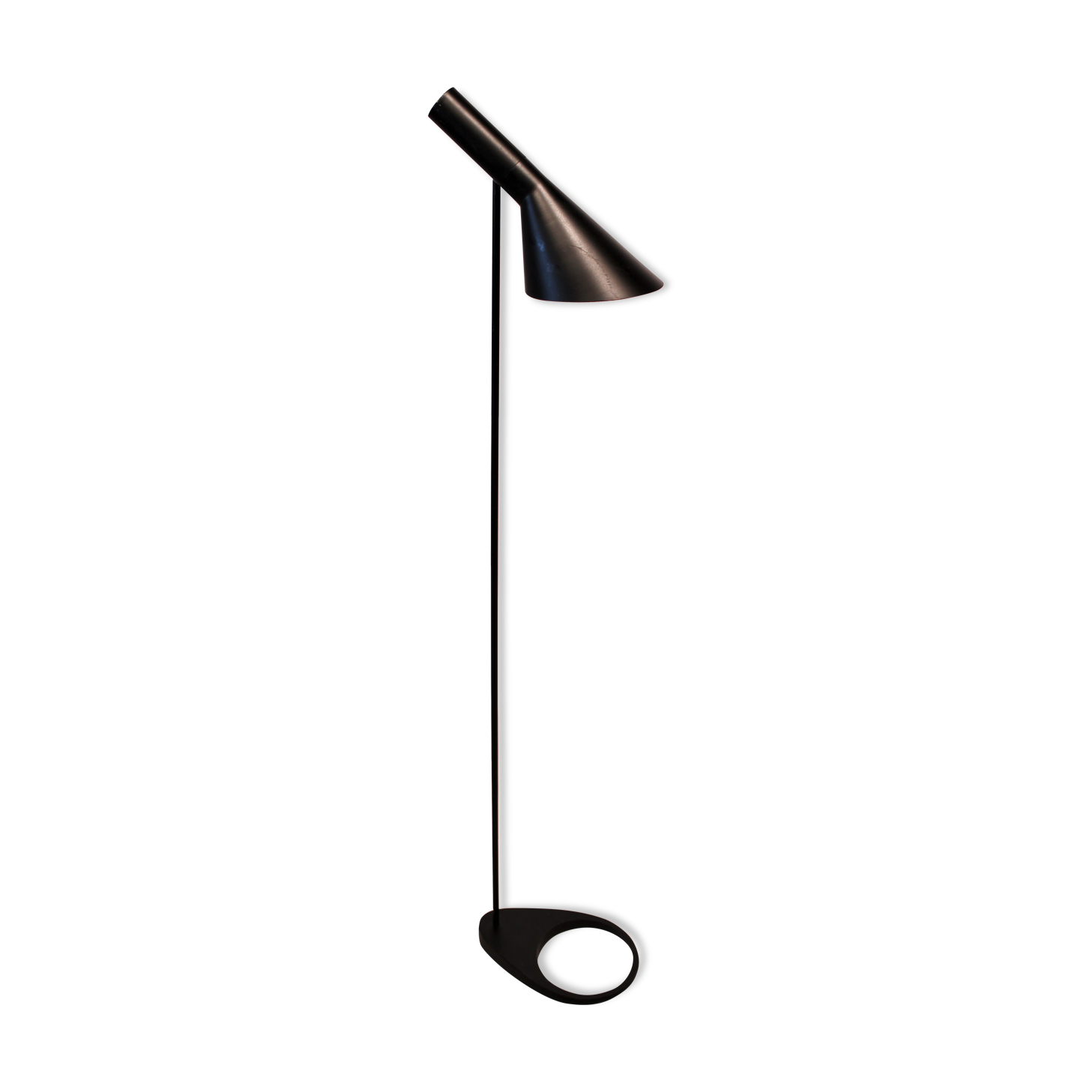 Lampadaire noir conçu par Arne Jacobsen, années 1990