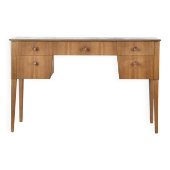 Midcentury Gordon Russell Walnut And Beech Desk / Console Table. Vintage Mo