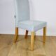 Oak chairs Ikea after renovation vintage blue-celadon-grey - 2 pieces - set