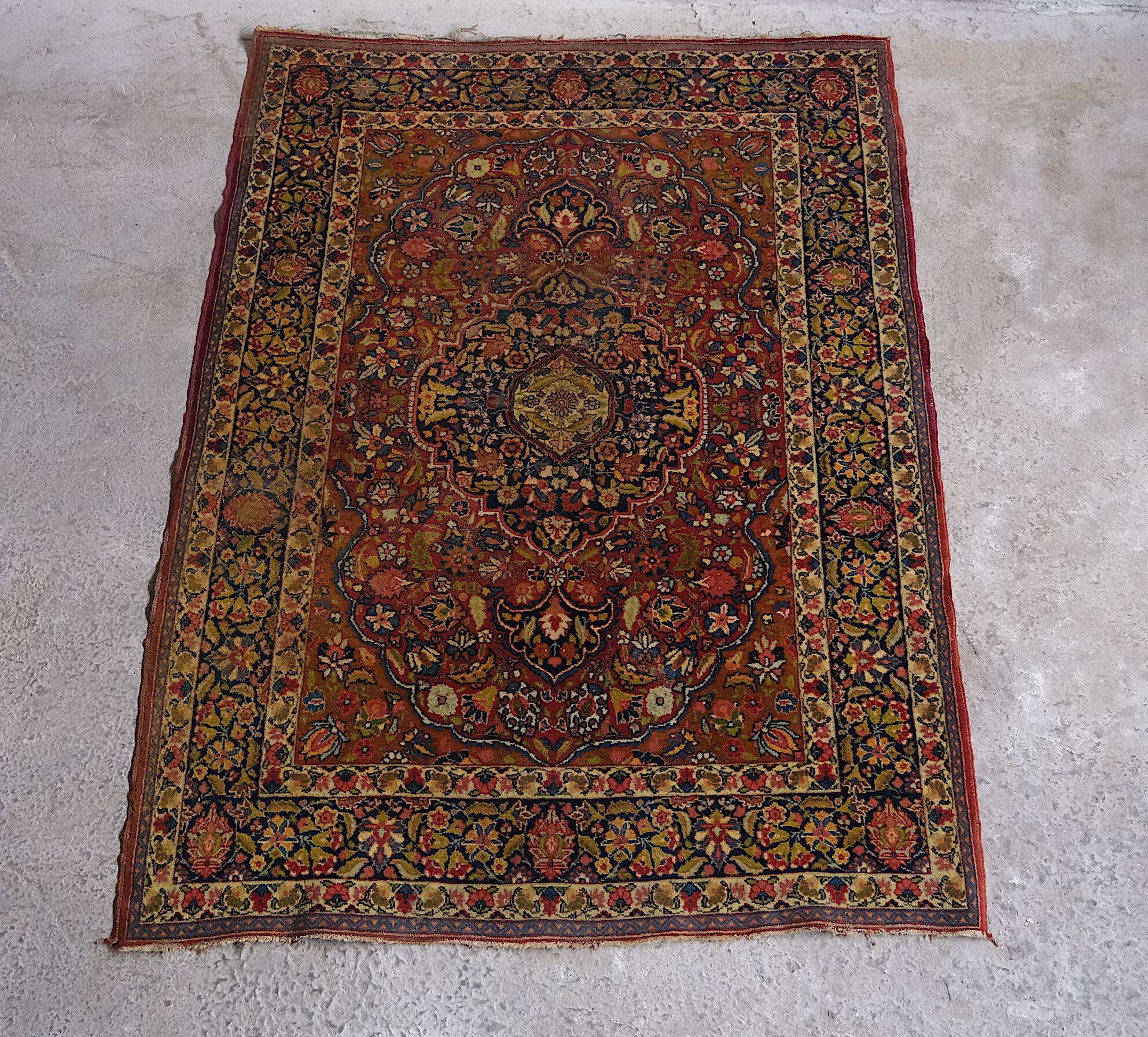 Ancient Persian Carpet, Hand Made, 1920's