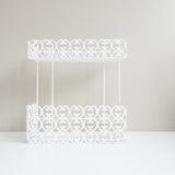 Étagère en métal blanc