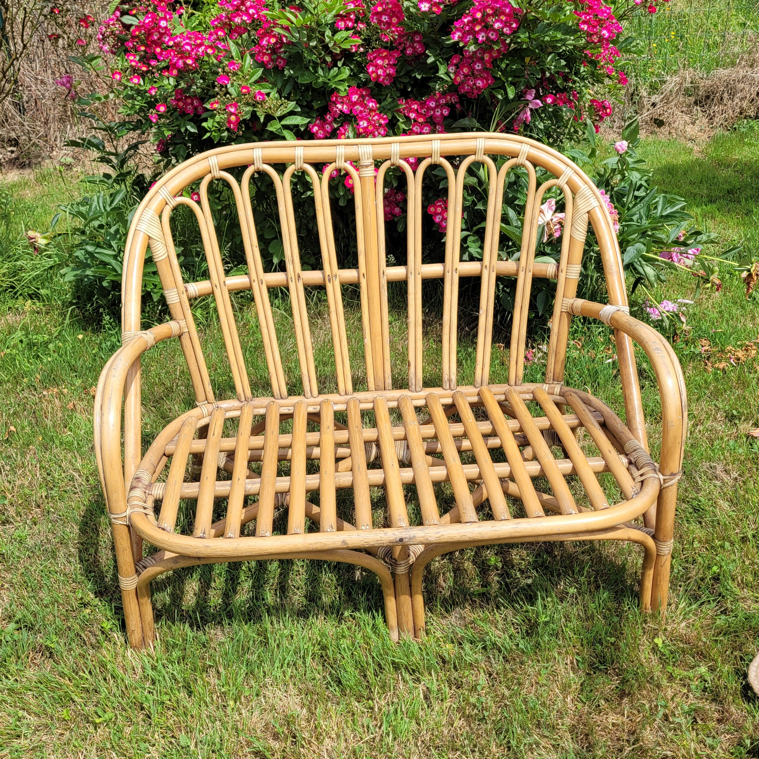 Vintage rattan garden furniture