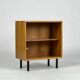 Vintage walnut shelf nightstand 60s mid-century bookcase