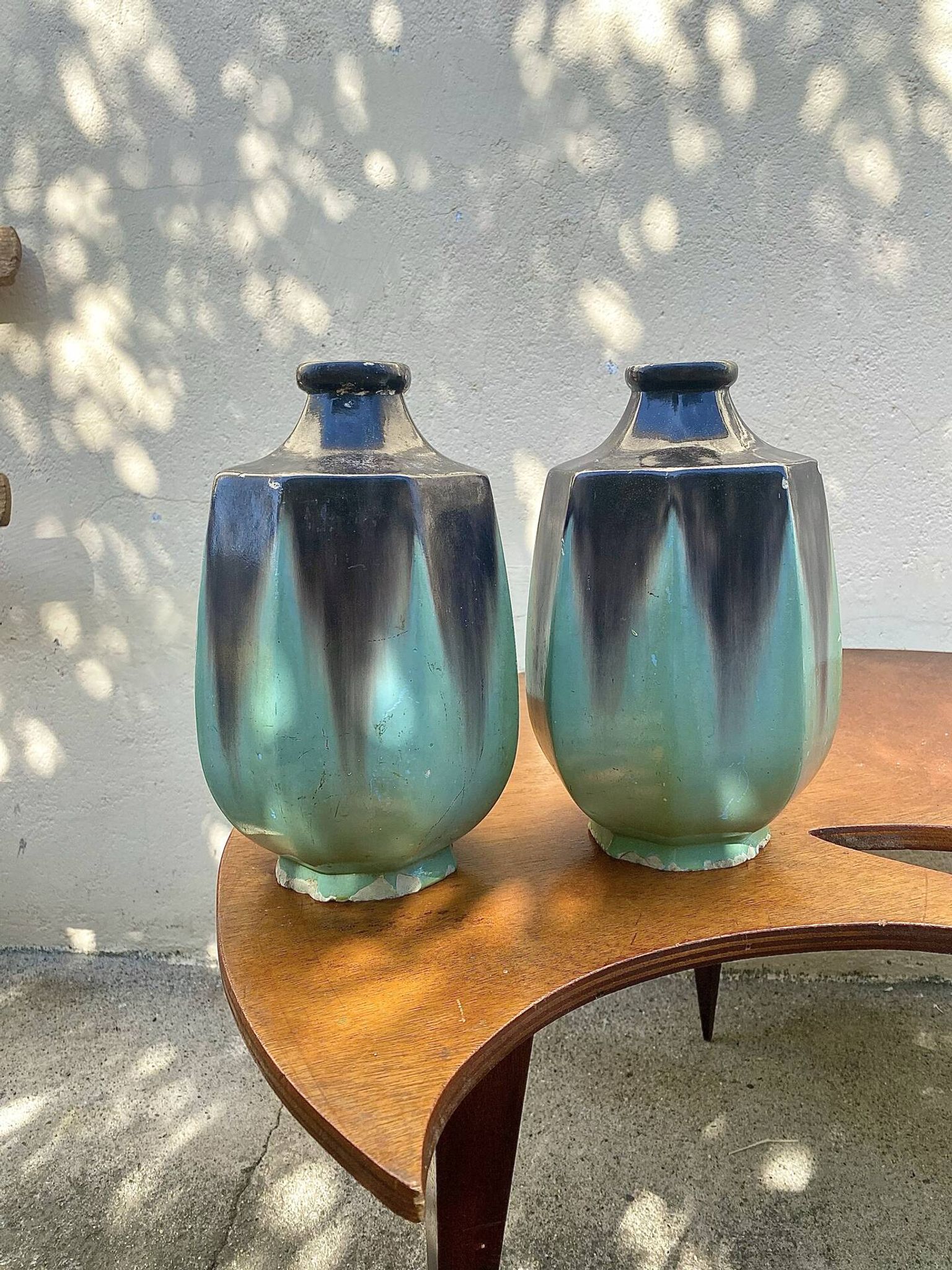 Pair of Art Deco ceramic vases from around 1930.