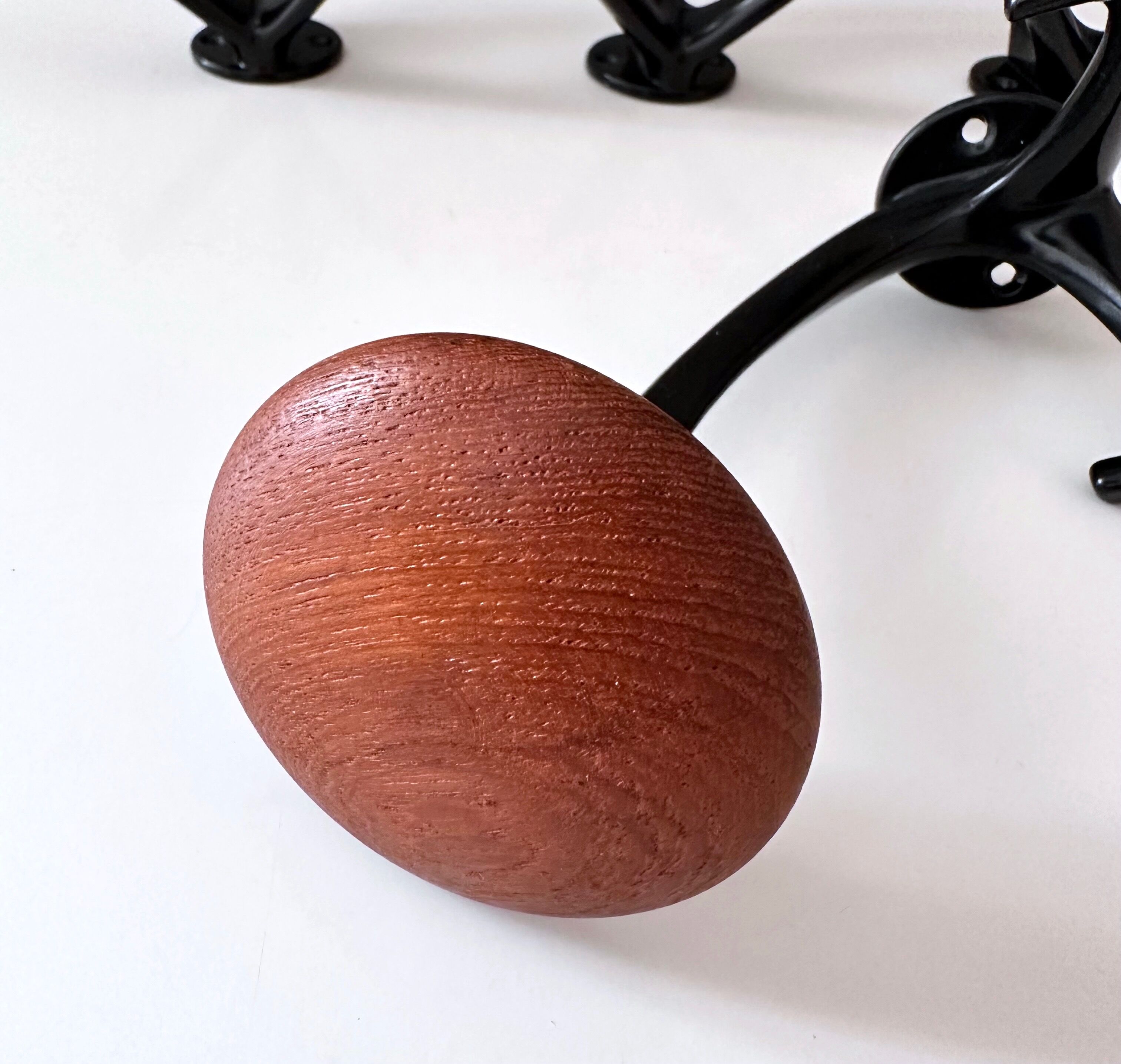 4 Vintage coat hooks brown, 70's interior