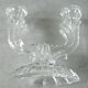 Two-pointed transparent glass chandelier