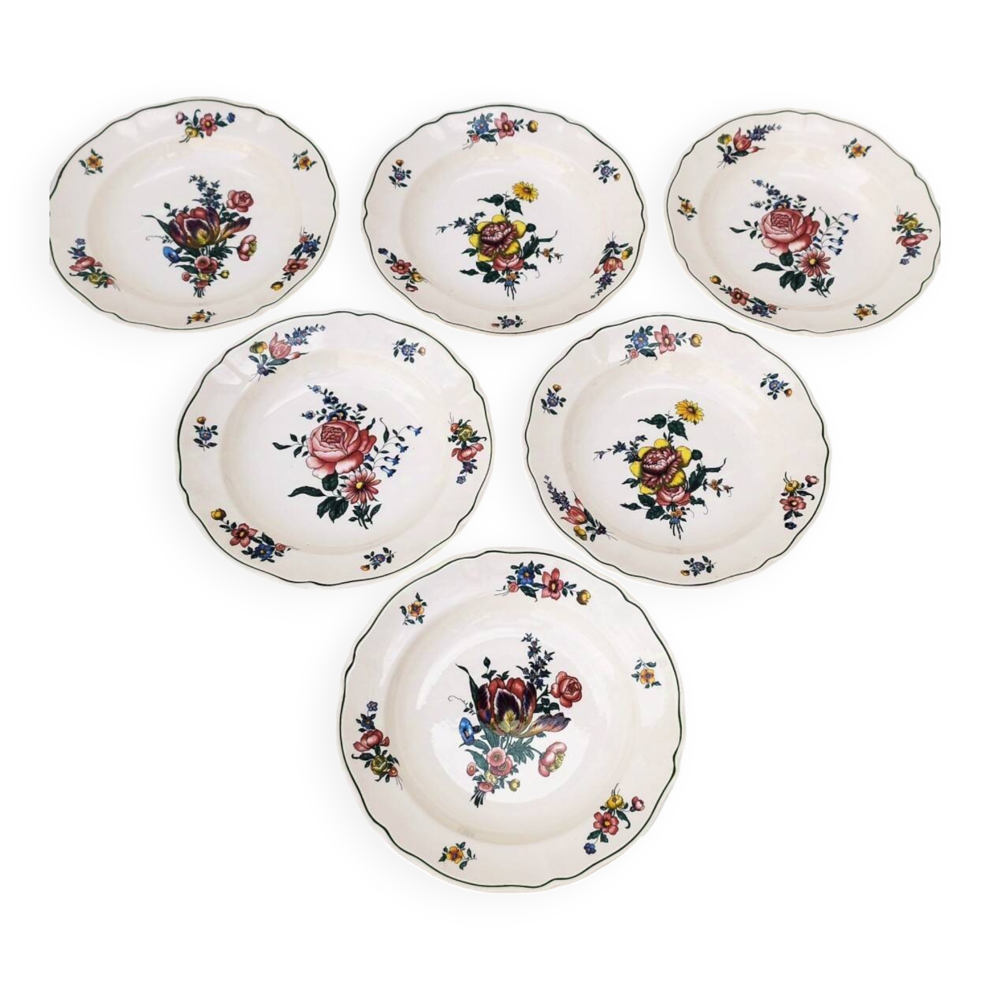 6 Villeroy & Boch Vieux Strasbourg vintage N° 1 soup plates