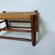 Vintage woven straw wooden stool