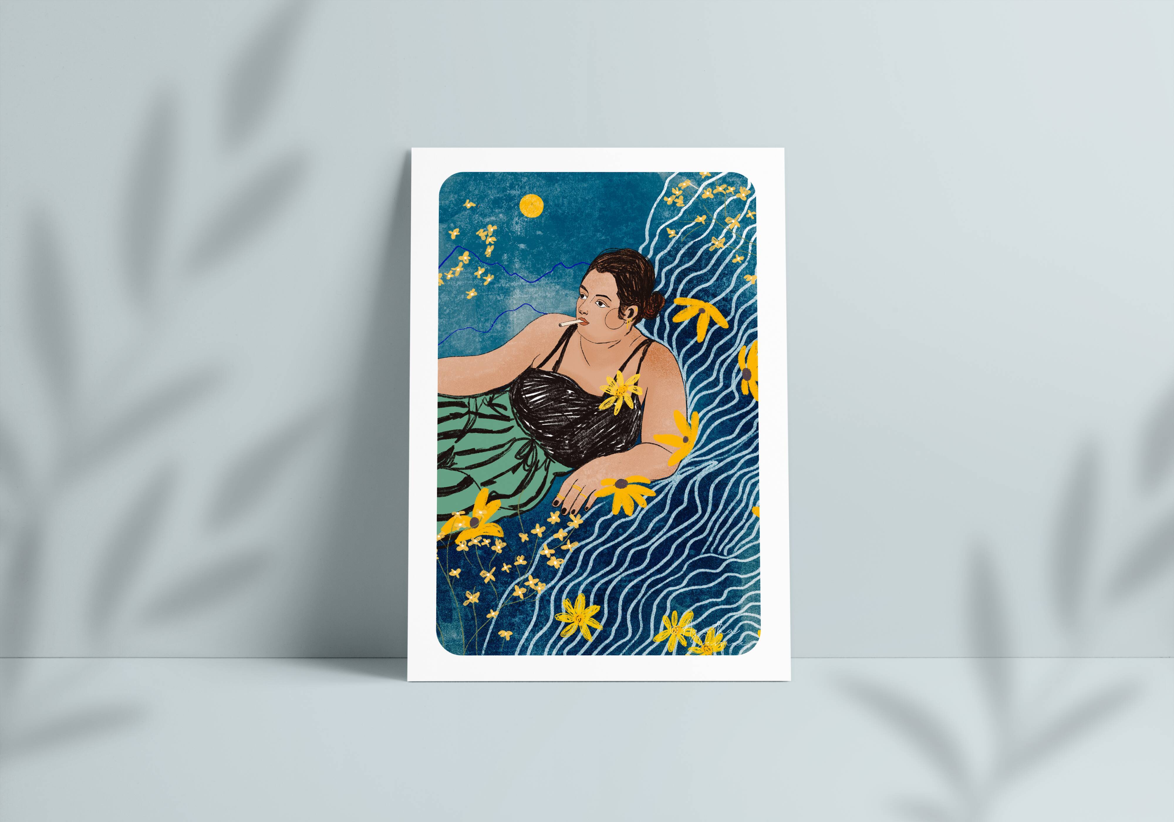 Illustration "The Blue Room" A4