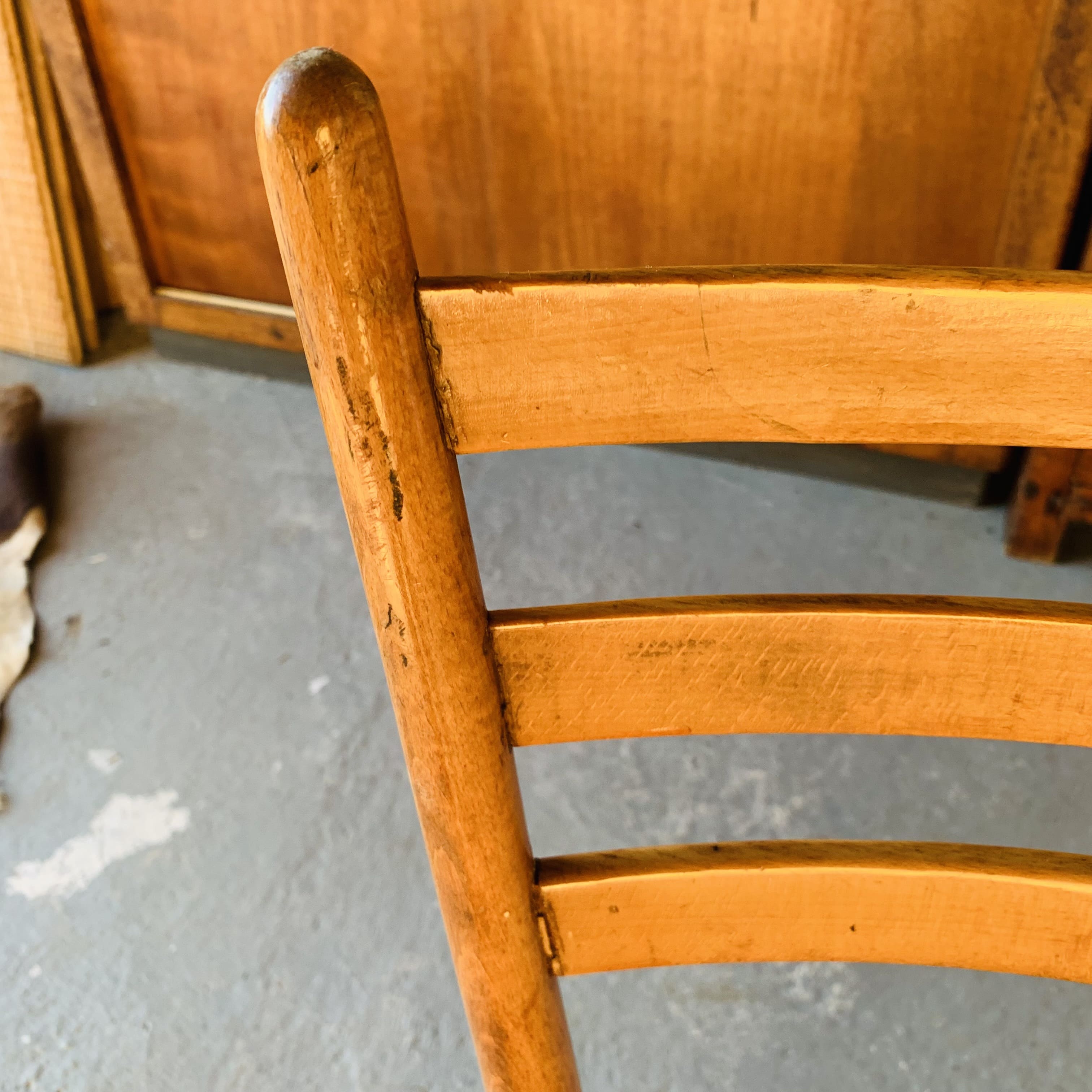 Paire de chaises italienne bois et corde