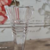 Set of 2 small Art Deco style candlesticks in Bohemian crystal