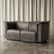 Sofa Karl Wittmann in patinated leather, 1980s
