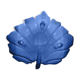 Leaf tray fruit basket in blue glass