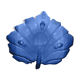 Leaf tray fruit basket in blue glass