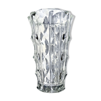 Vase en verre à pointes année 1960