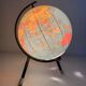 Globe vintage 1972 terrestre verre Taride tripode - 22 cm
