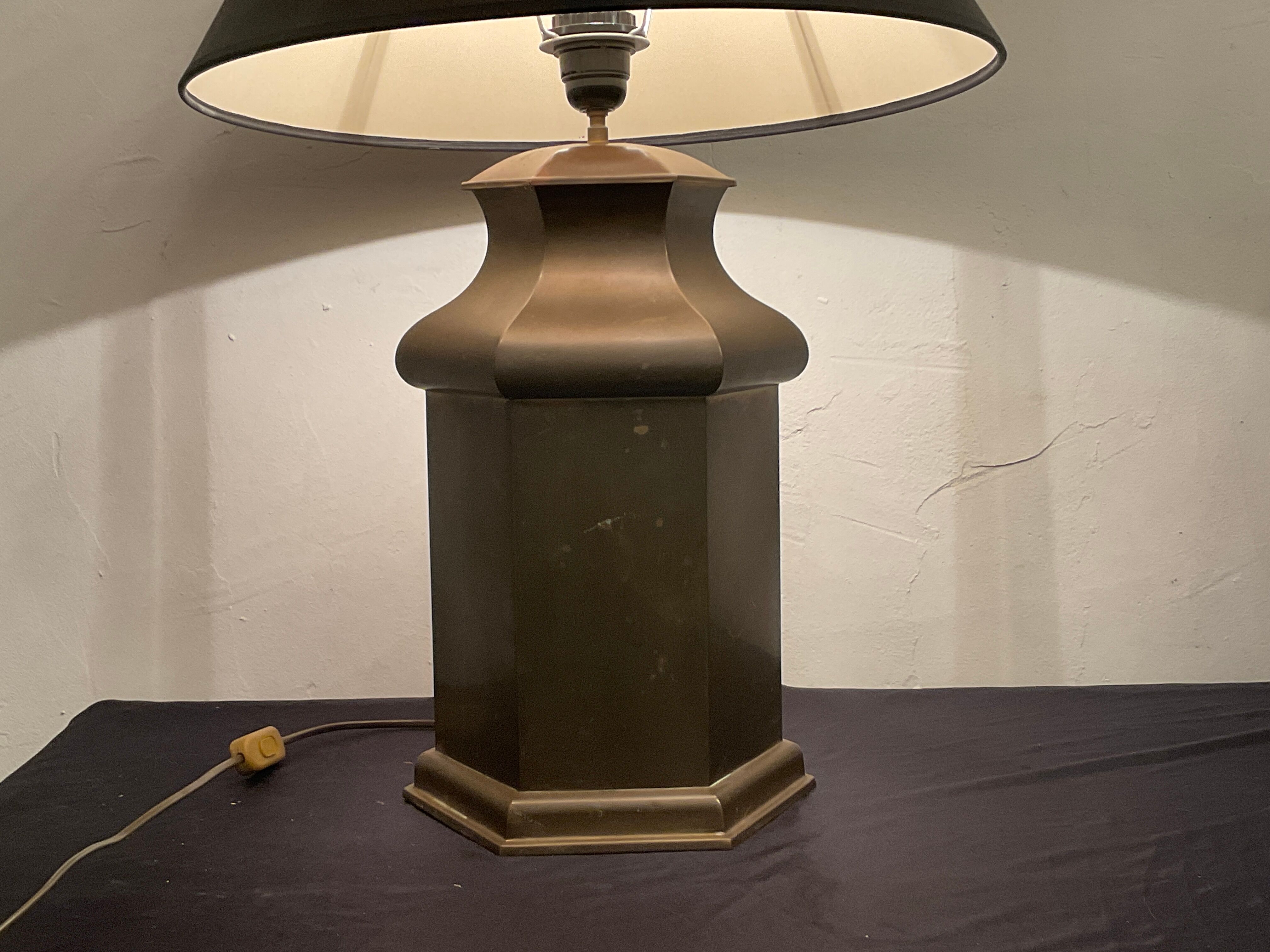 Lampe de table en cuivre vintage