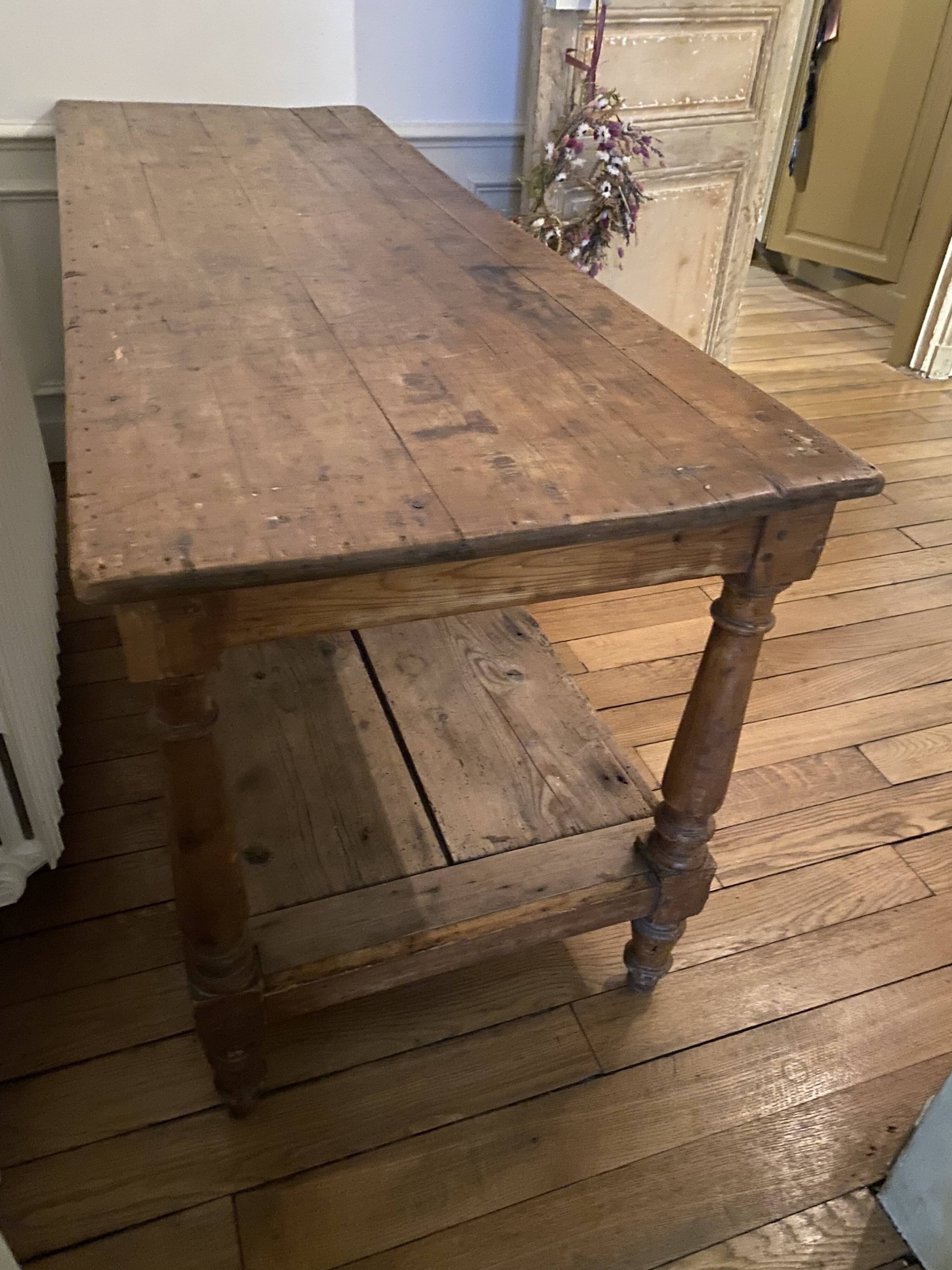antique draper's table, country chic