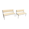 Pair of benches bistro skai vintage