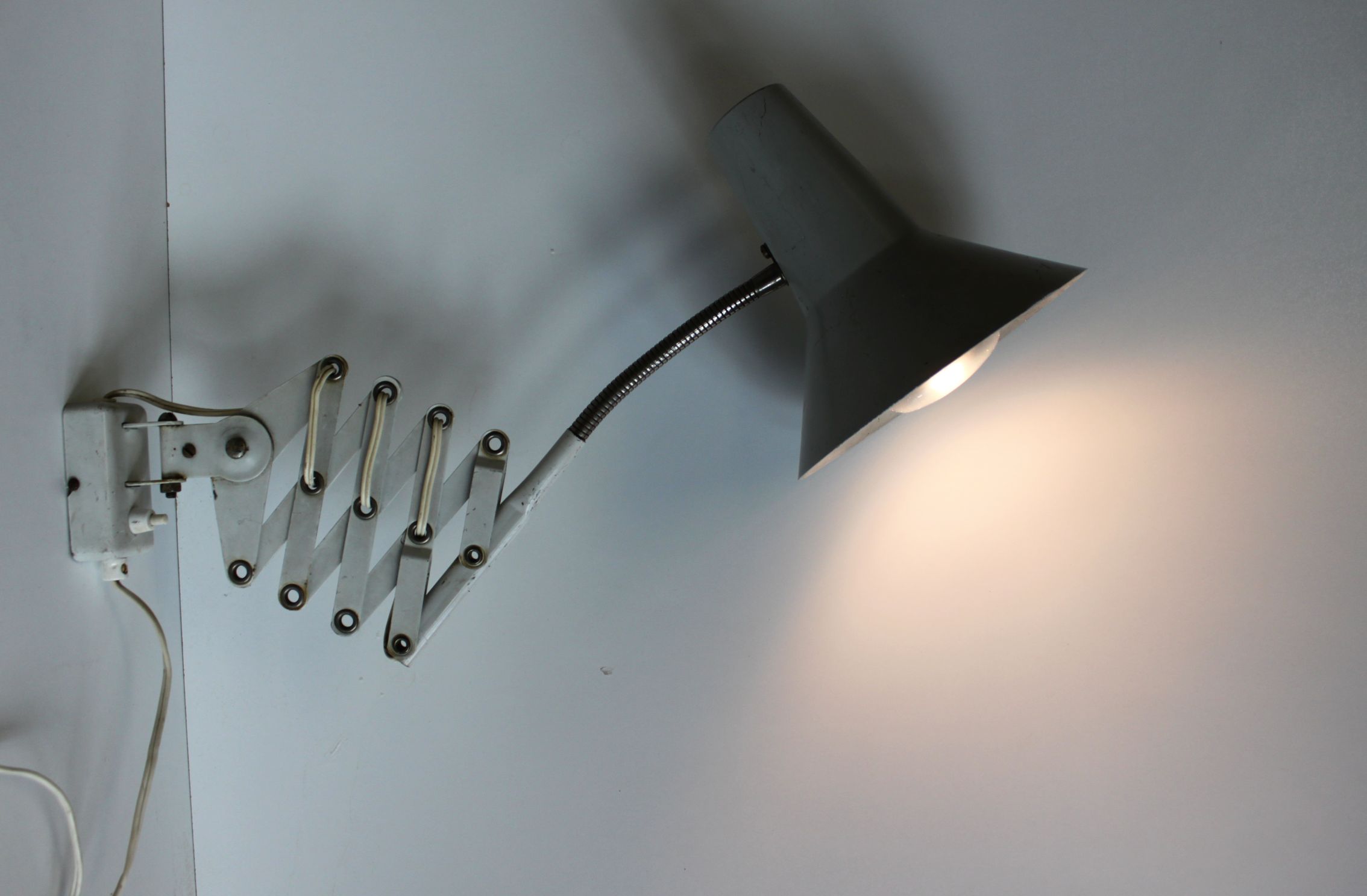 Industrial scissor lamp, 50s.