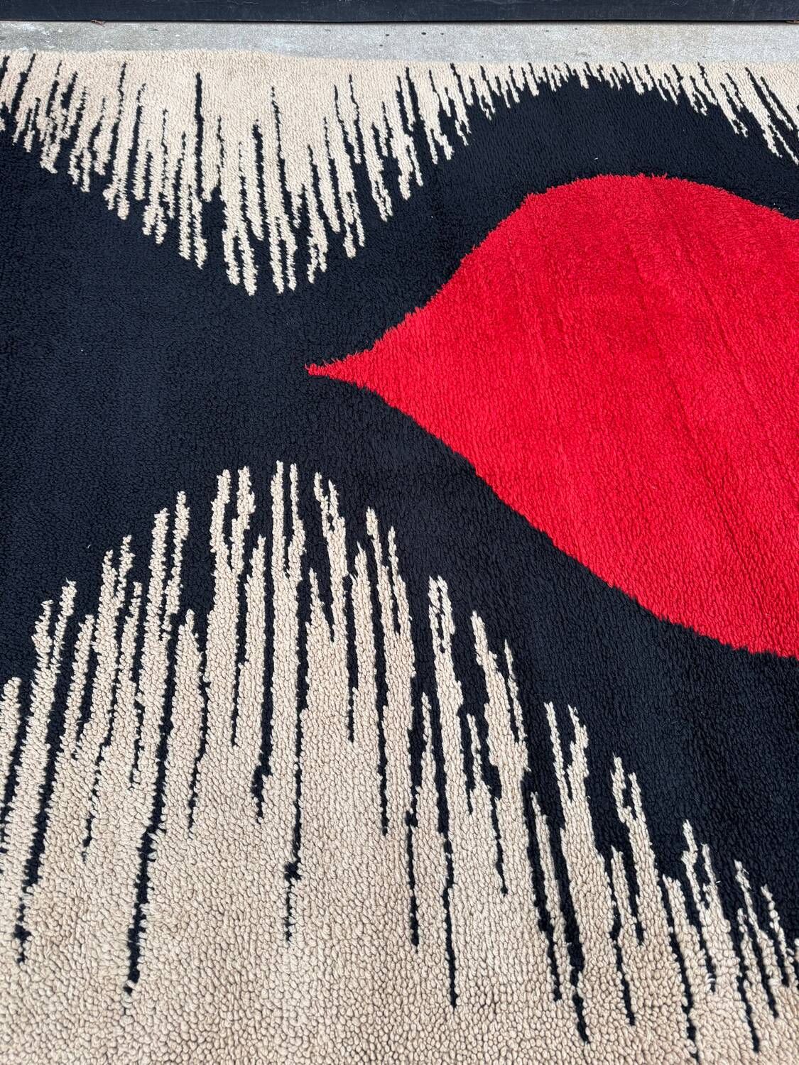 Scandinavian Rya rug, 1970s