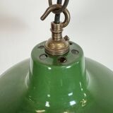 Industrial Green Enamel Factory Pendant Lamp from Revo, 1950s