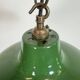 Suspension industrielle en tôle émaillée verte par Revo, années 1950