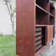 Low rosewood library with sliding doors and drawers, Denmark 1960.