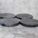 Gabriella – Black Round Natural Marble Coasters - set of 4