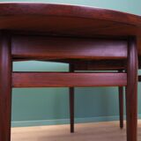 Table ovale en palissandre, années 1950, design danois, designer : Arne Vodder, productio