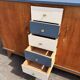 Solid wood sideboard from the 1950s – a unique piece with graphic design.