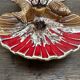 Ceramic hors d'oeuvre server Vallauris shell slipware fish