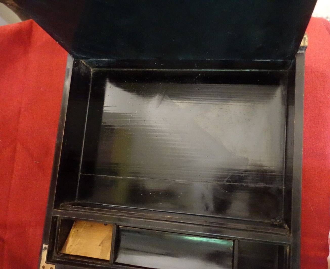 19th century Asian lacquer writing desk Napoleon III