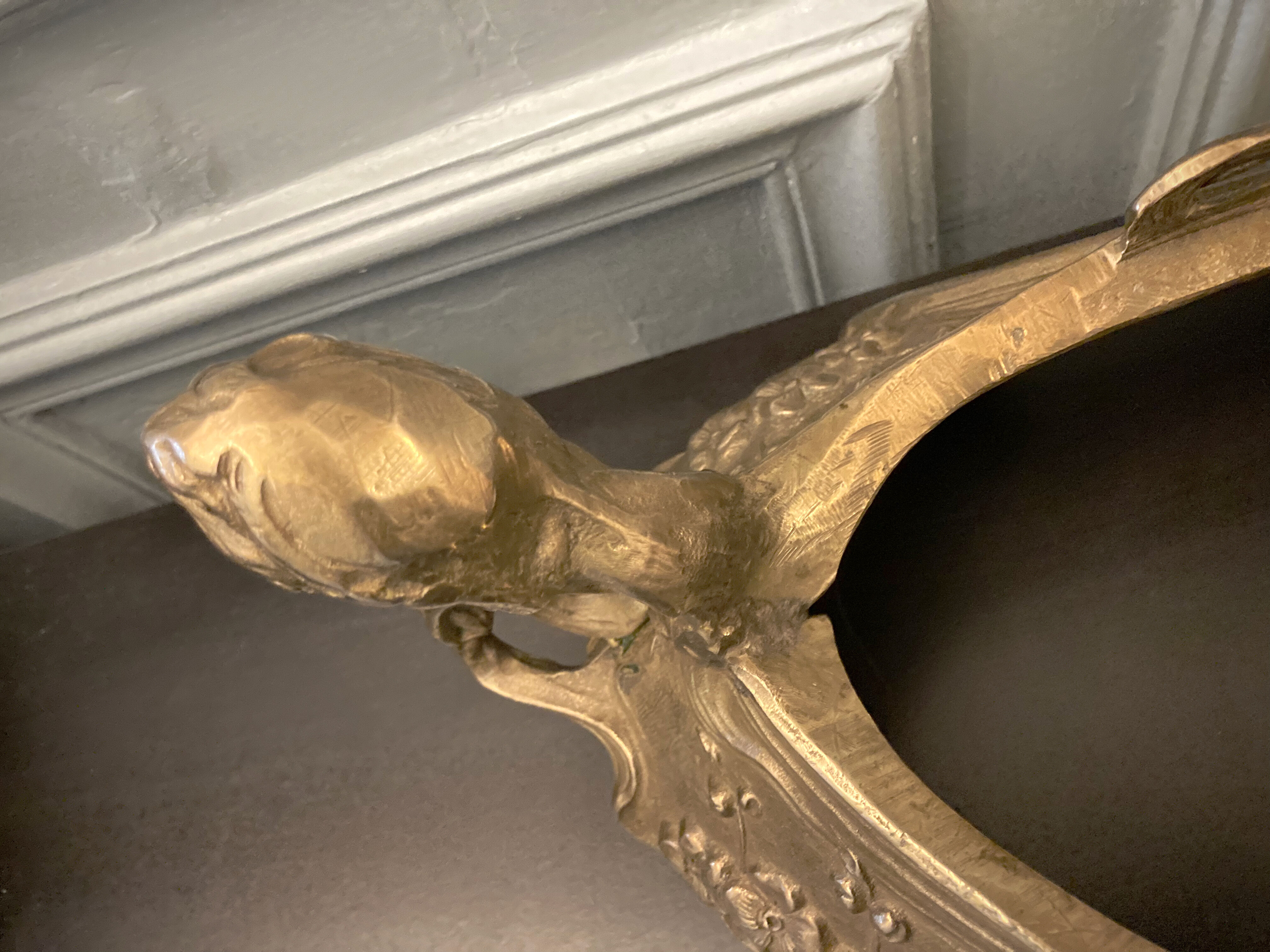 Large planter in gilded bronze Art nouvelles