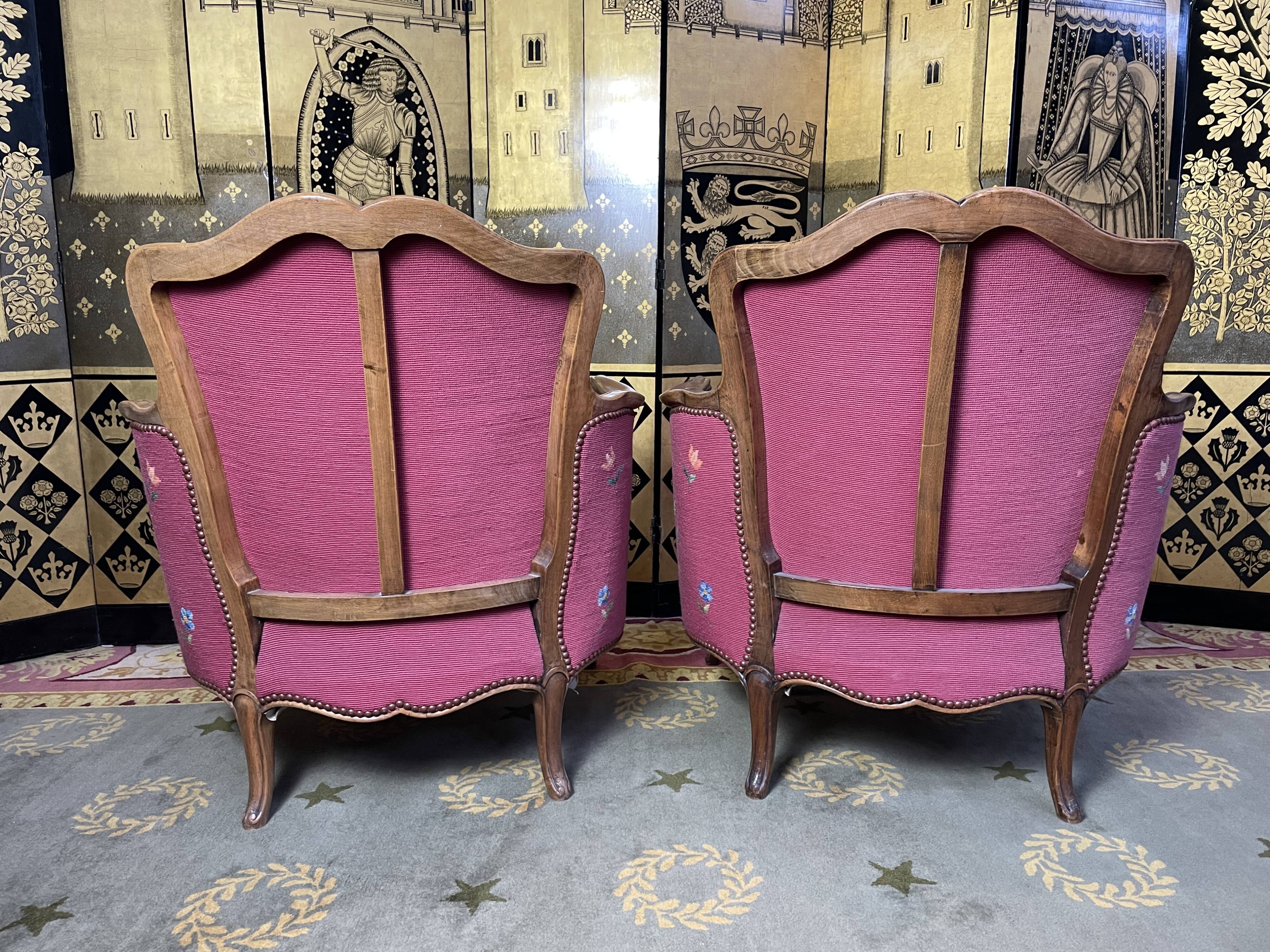 Pair of armchairs Louis XV style