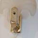 Frosted glass shell wall light, art deco style