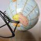 World map, terrestrial globe, Girard & Barrère edition, 1960s-70s