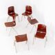 Ensemble de 6 chaises de salle à manger industrielles "S22" par Pagholz