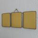 Vintage mirror 1960 triptych ivory barber - 24 x 58 cm