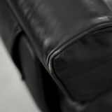 Vintage german office swivel leather easy chair, 1960s