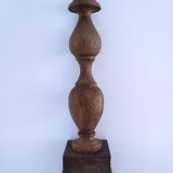 XL turned solid wood lamp base H.45.5 cm