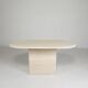 Mid-Century travertine coffee table with an oval top, 1970s.