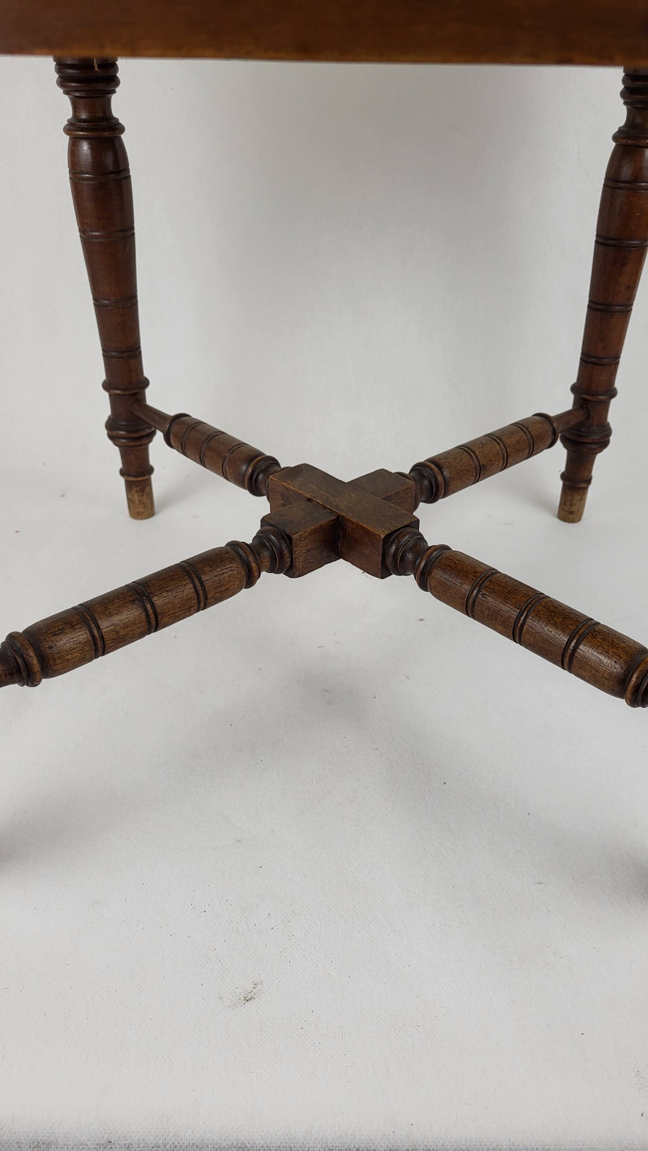 19th century English wood & straw corner armchair chair