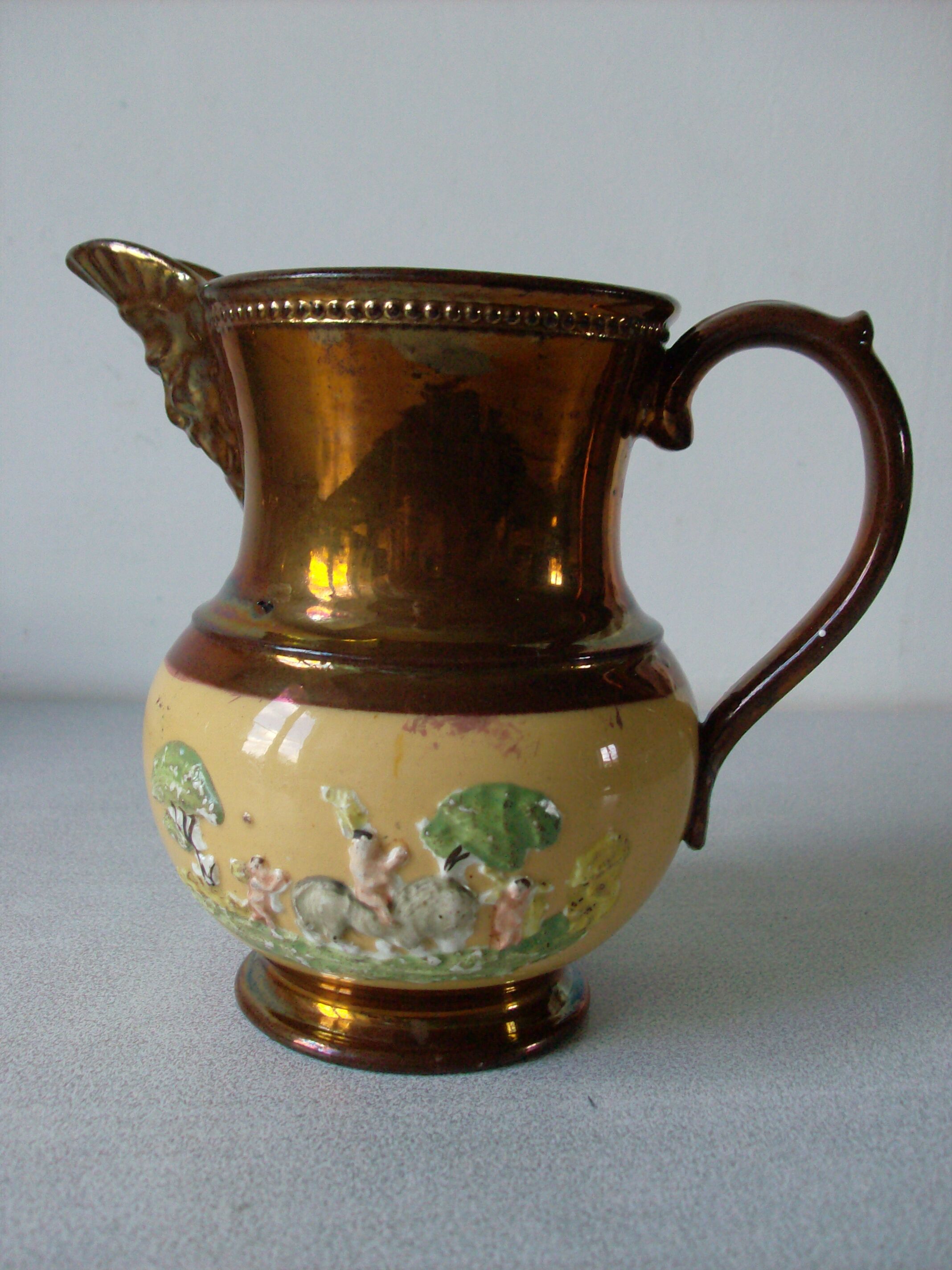 Old pitcher broc small carafe in Jersey earthenware 14.7 cm