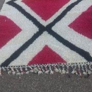 Tapis en laine pure tissé main traditionnelle artisanale 2/3 m