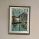 Original Swedish Oil on Canvas - "Landscape with Trees and Buildings" by Ingvar Björk - 1948 - Vintage - Framed - 62 × 48 cm (24.4" × 18.9")